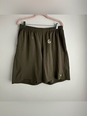 Diadora Men's Olive Green Athletic Shorts M